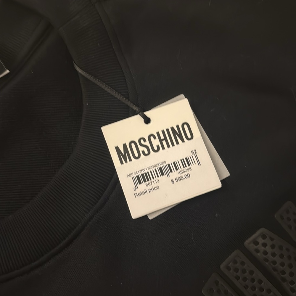 NWT Moschino black Teddy Bear organic cotton sweatshirt - Picture 5 of 10